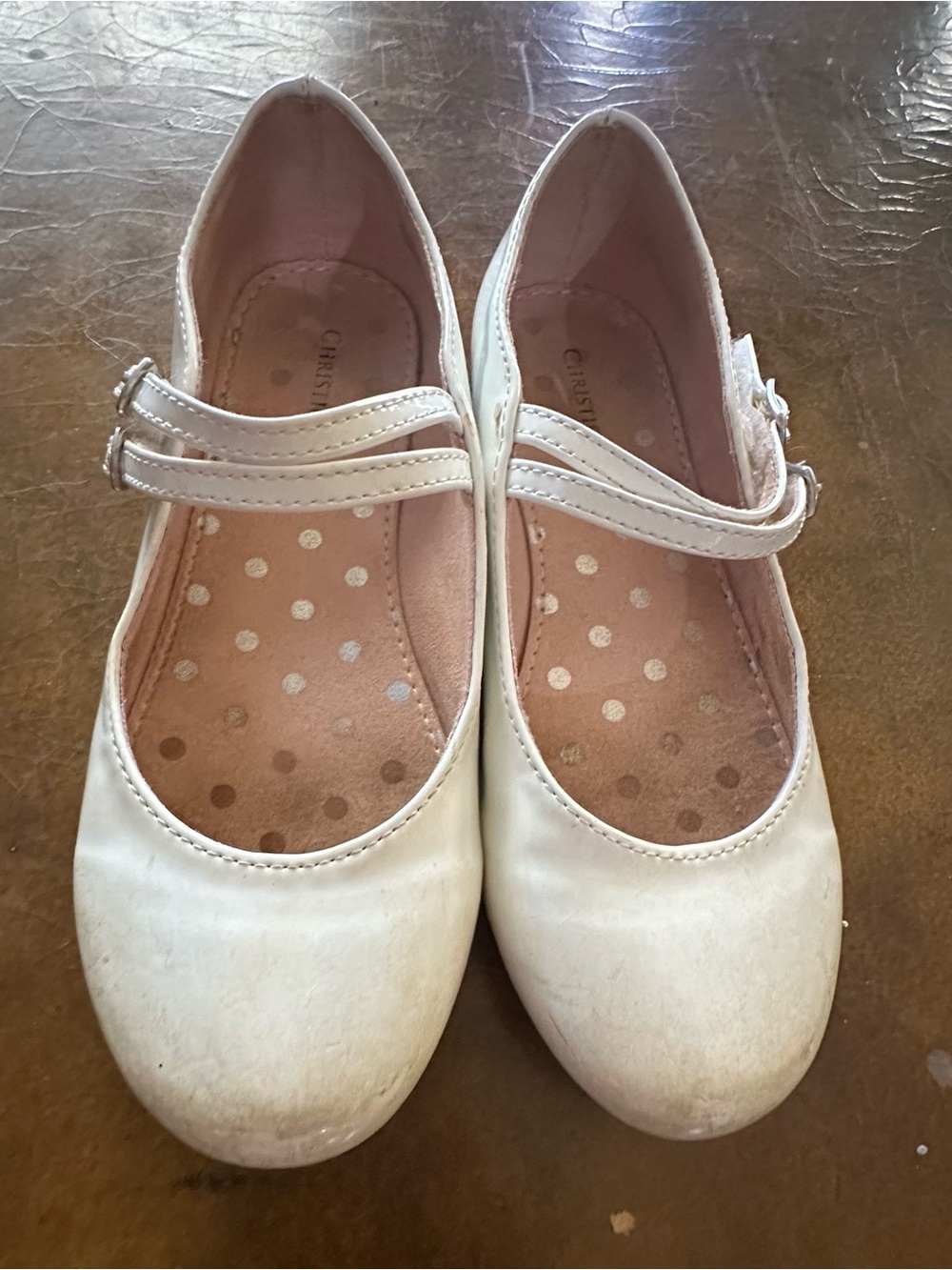 Christie & Jill White Mary Jane Dress shoe size 1